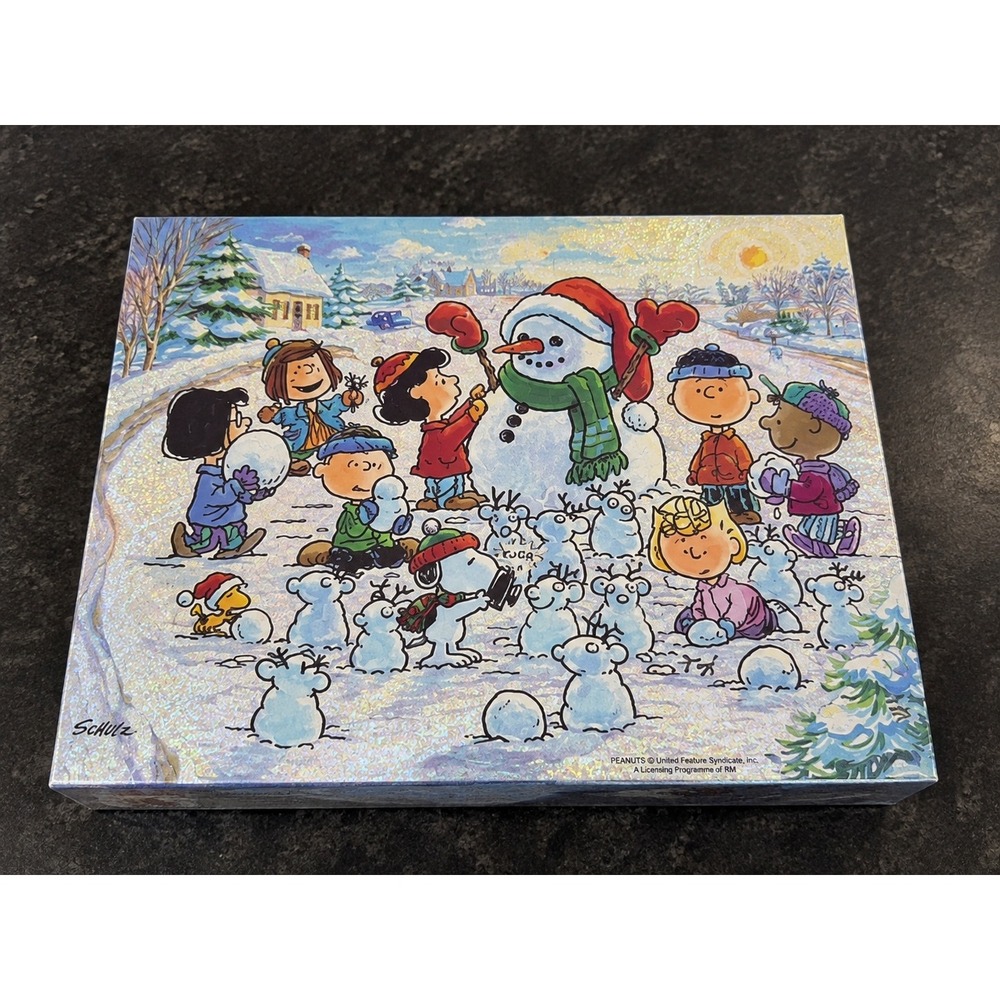 Sealed Springbok Peanuts Jigsaw Puzzle 500 Piece Winter Glitter Snowman XZL4703